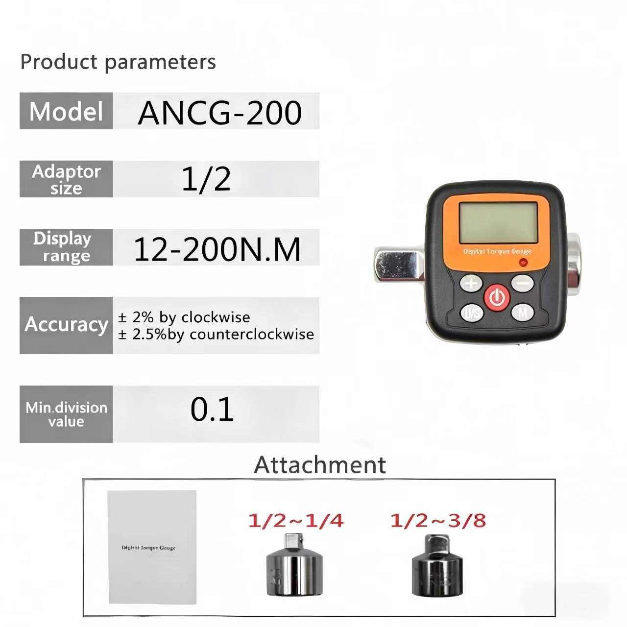 1/4'' 3/8'' 1/2'' Digital Torq - Torque Wrench Digital recension och pris