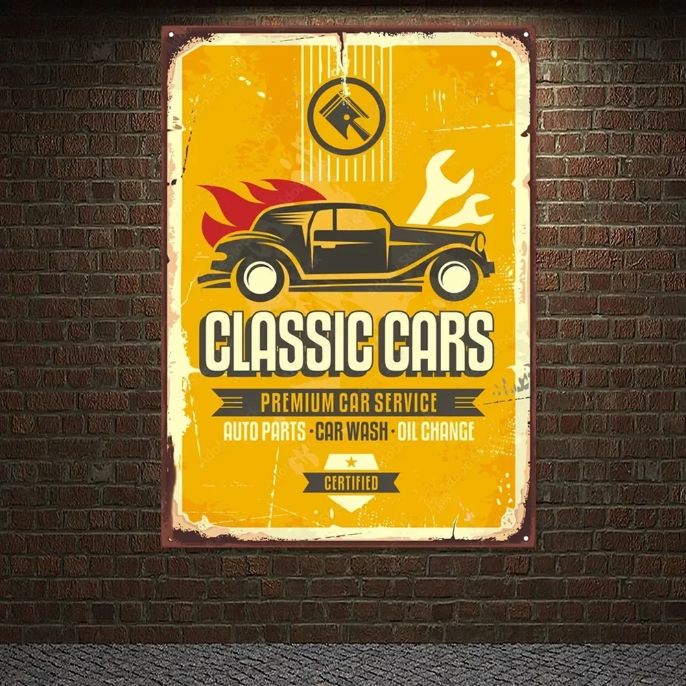 CLASSIC CARS Vintage Premium C - Auto Repair Shop Banners recension och pris