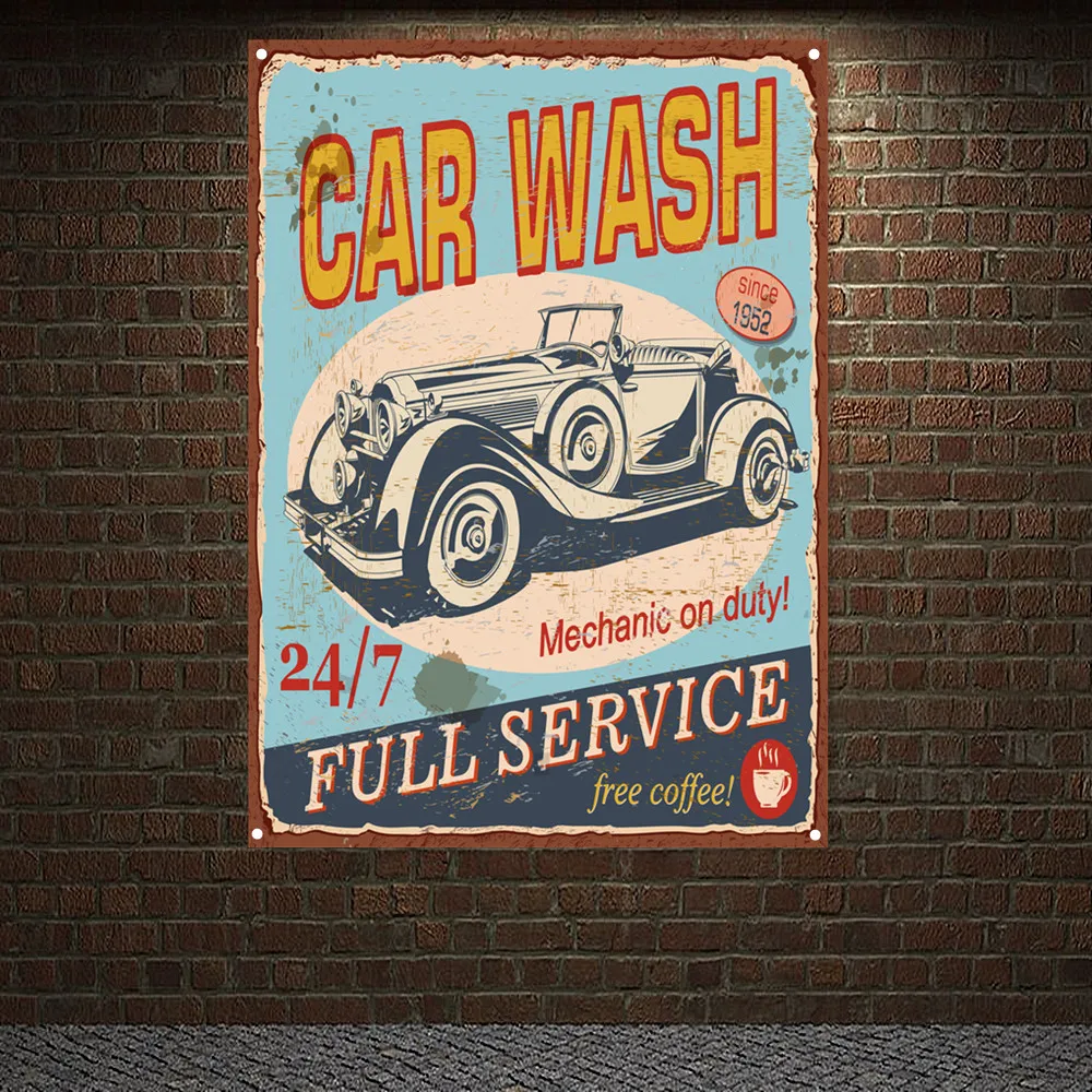 Vintage CAR Wash Full Service  - Auto Repair Shop Banners recension och pris