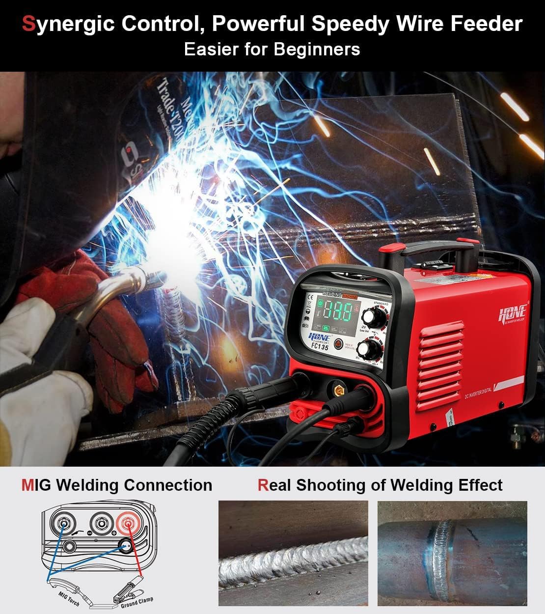 135Amp FC135 Flux-Cored MIG/ S - Tig Welder Machine recension och pris