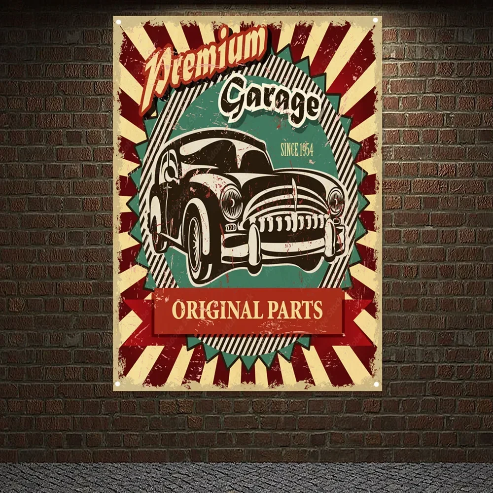 Premium Garage Vintage Car ORI - Auto Repair Shop Banners recension och pris