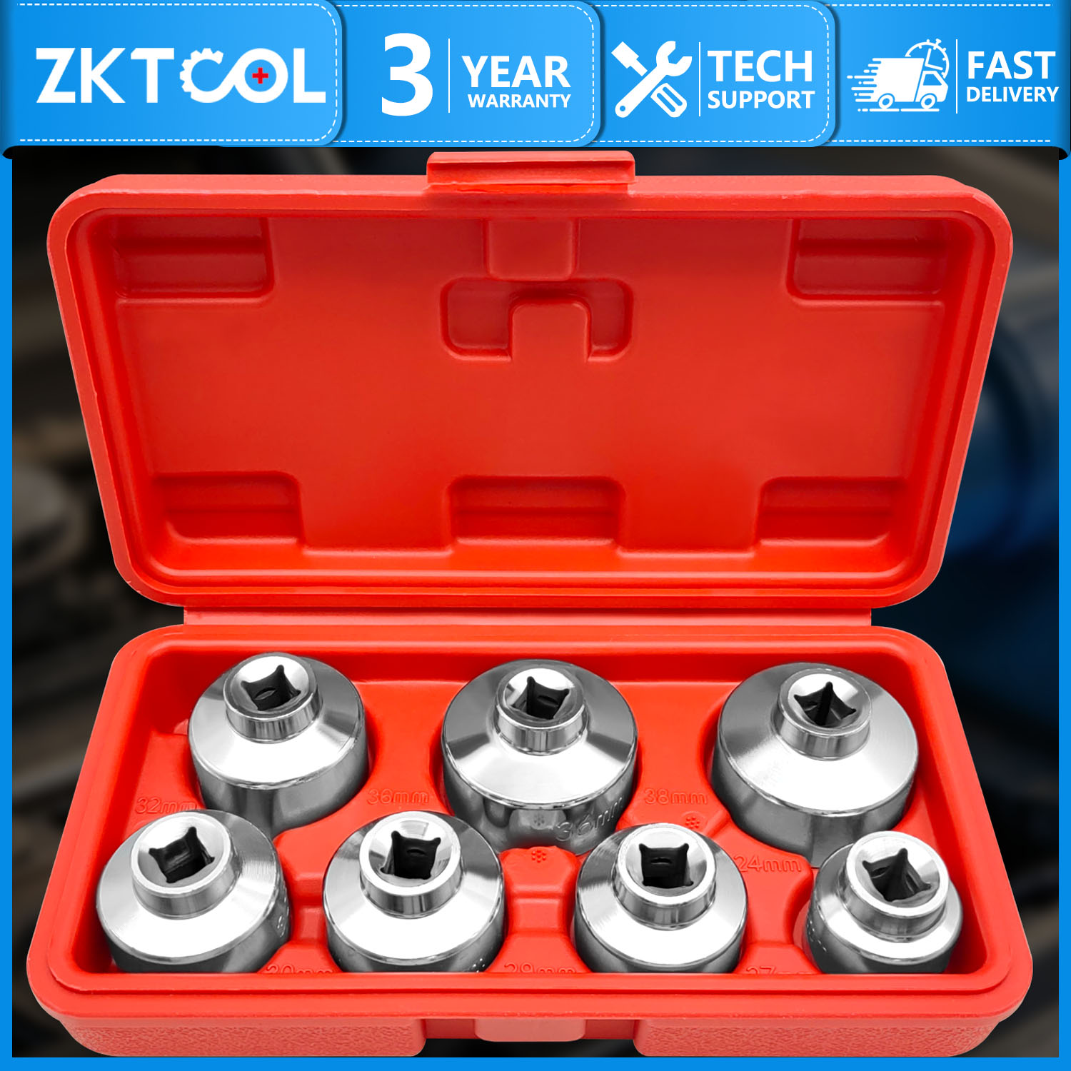 7-piece oil filter socket wren - Oil Filter Wrench recension och pris