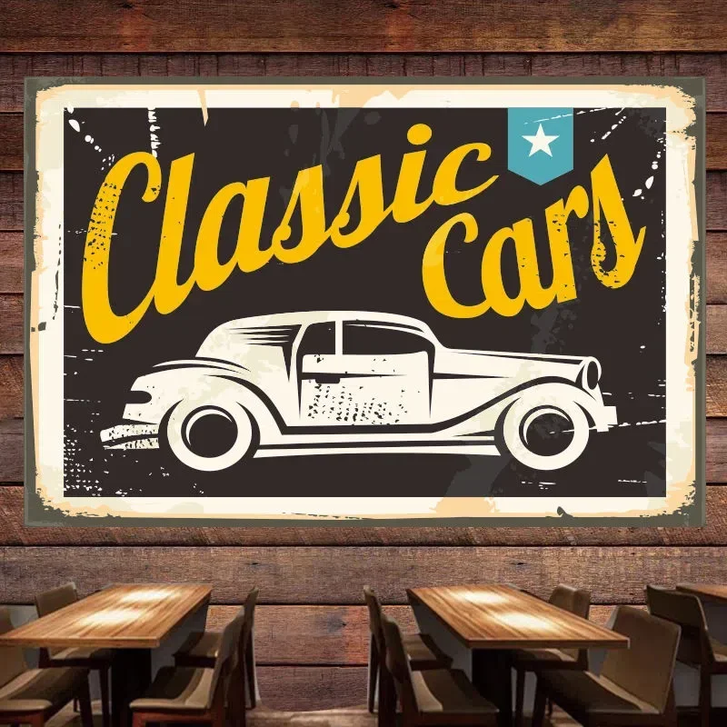 Classic Car Vintage Poster  Fl - Auto Repair Shop Banners recension och pris